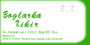 boglarka kikir business card